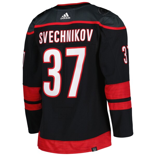 Andrei Svechnikov Carolina Hurricanes adidas Home Primegreen Authentic Player Jersey - Black/Red - Image 4