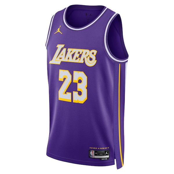 LeBron James Los Angeles Lakers Jordan Brand Unisex Swingman Jersey - Statement Edition - Purple - Image 2