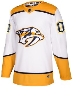 Alternative view of Nashville Predators adidas Away Authentic Custom Jersey - White