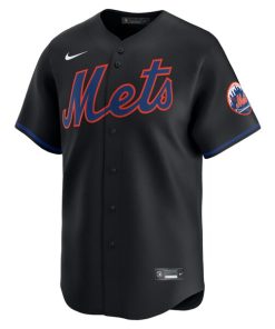 Alternative view of New York Mets Nike Alternate Limited Jersey - Black