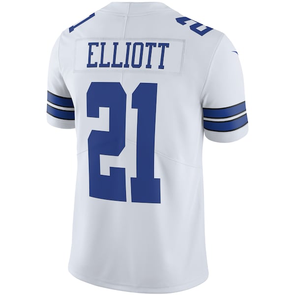 Ezekiel Elliott Dallas Cowboys Nike Vapor Limited Player Jersey - White/Navy - Image 4