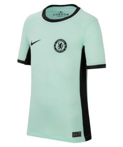 Alternative view of Raheem Sterling Chelsea Nike Youth 2023/24 Third Stadium Replica Player Jersey - Mint