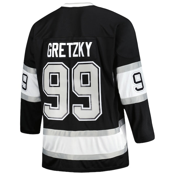 Wayne Gretzky Los Angeles Kings Big & Tall 1992/93 Blue Line Player Jersey - Black - Image 4
