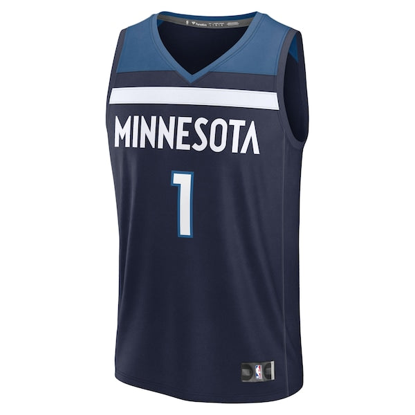 Terrence Shannon Jr. Minnesota Timberwolves Fast Break Replica Jersey - Navy - Icon Edition - Image 2