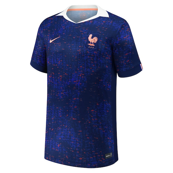 France National Team Nike Youth 2025/26 Home Replica Jersey - Blue - Image 3