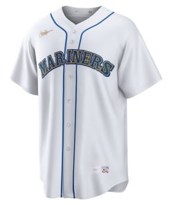 Alternative view of Seattle Mariners Nike Home Cooperstown Collection Team Jersey - White