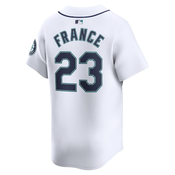 Ty France Seattle Mariners Nike Home Limited Player Jersey - White - Image 3