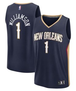 Zion Williamson New Orleans Pelicans  Youth Fast Break Replica Player Jersey - Icon Edition - Navy