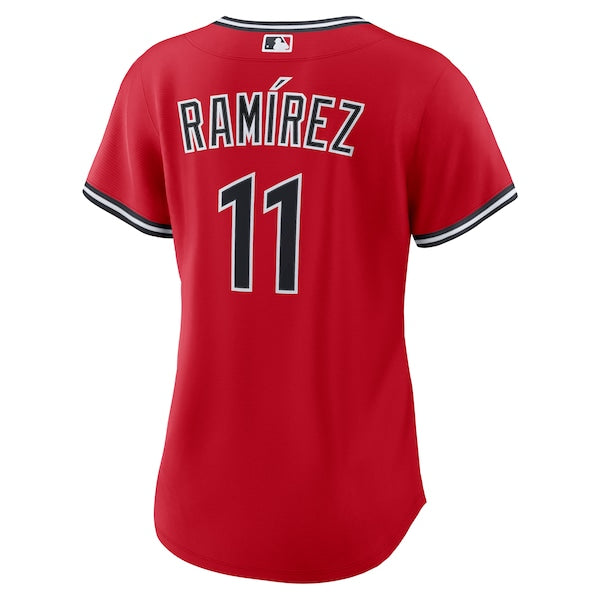 Jos¨¦ Ram¨ªrez Cleveland Guardians Nike Women's Alternate 2 Replica Jersey - Red - Image 3