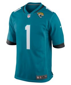 Alternative view of Number 1 Dad Jacksonville Jaguars Nike Game Jersey - Teal