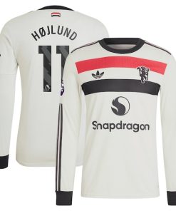 Rasmus H?jlund Manchester United adidas Originals  2024/25 Third Authentic Long Sleeve Jersey - Cream