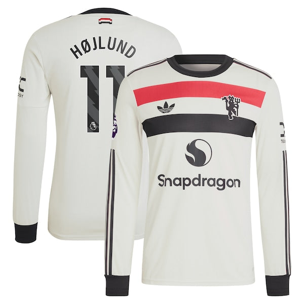Rasmus H?jlund Manchester United adidas Originals 2024/25 Third Authentic Long Sleeve Jersey - Cream