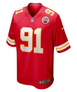 Alternative view of Derrick Nnadi Kansas City Chiefs Nike Game Jersey - Red