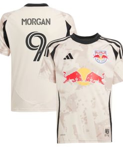 Lewis Morgan New York Red Bulls adidas Youth 2025 Stone Kit Replica Player Jersey - Tan