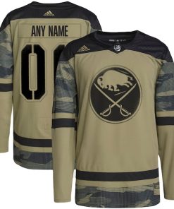Buffalo Sabres adidas Military Appreciation Team Authentic Custom Practice Jersey - Camo