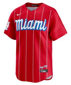 Alternative view of Miami Marlins Nike City Connect Limited Jersey - Red