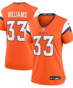 Alternative view of Javonte Williams Denver Broncos Nike Women's Game Jersey - Orange