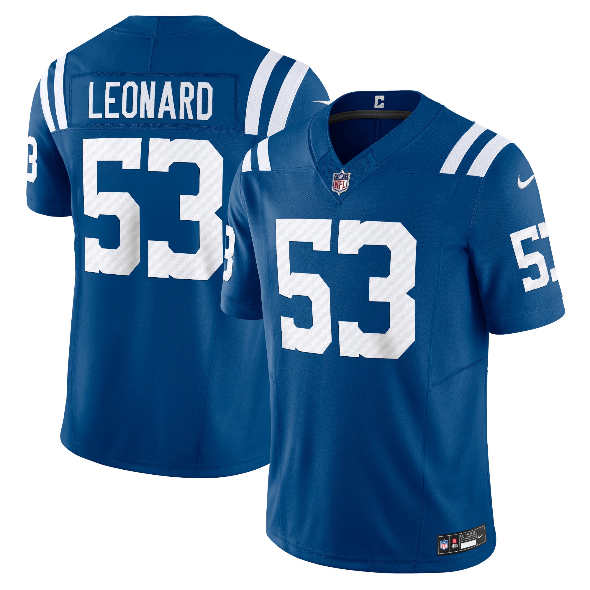Shaquille Leonard Indianapolis Colts Nike Vapor F.U.S.E. Limited Jersey - White/Blue/Royal - Image 6
