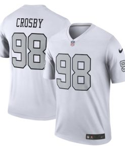 Alternative view of Maxx Crosby Las Vegas Raiders Nike Alternate Legend Jersey - White/Black