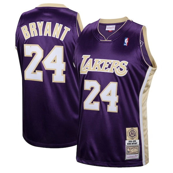Kobe Bryant Los Angeles Lakers Hall of Fame Class of 2020 #24 Authentic Hardwood Classics Jersey - Purple/Gold