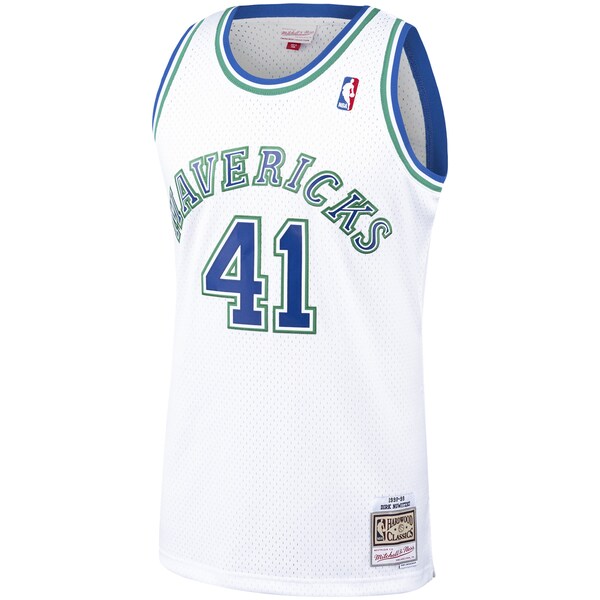 Dirk Nowitzki Dallas Mavericks 1998/99 Hardwood Classics Swingman Jersey - White - Image 2