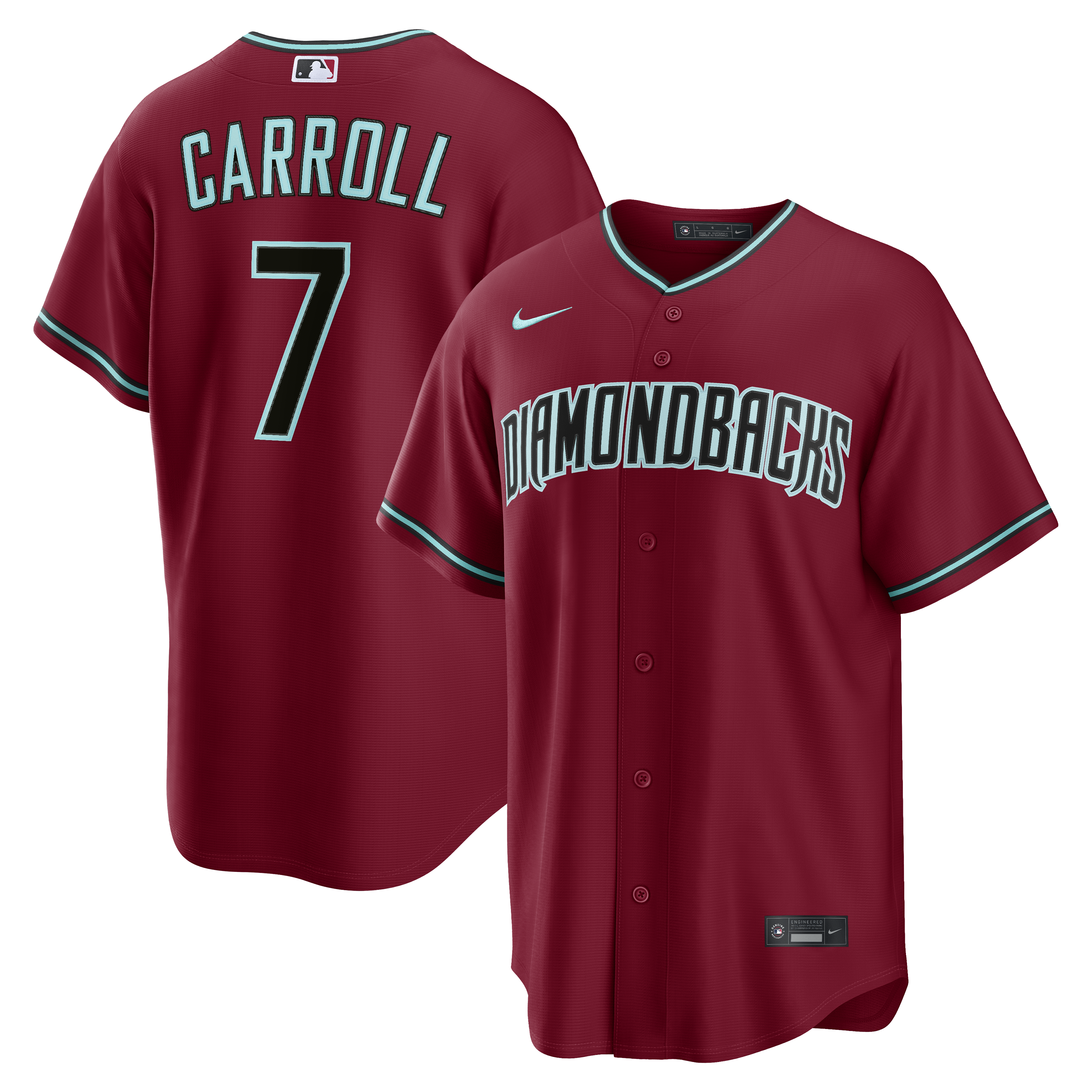 Corbin Carroll Arizona Diamondbacks Nike Road Replica Jersey - Gray/Black/Crimson - Image 14