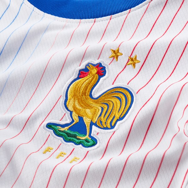 France National Team Nike Youth 2024 Away Replica Blank Jersey - White - Image 5