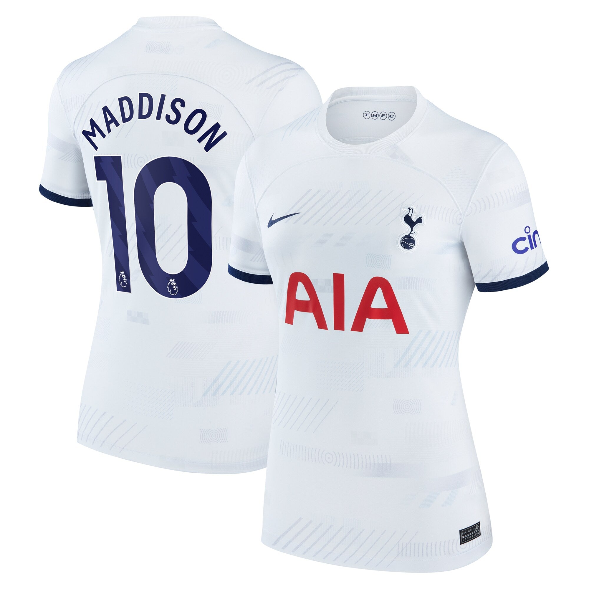 James Maddison Tottenham Hotspur Nike Women's 2023/24 Away Stadium Replica Player Jersey - Navy/Tan/White - Image 4