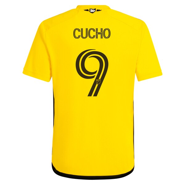 Cucho Hern¨¢ndez Columbus Crew adidas Youth 2024 The Home Kit Replica Player Jersey - Yellow - Image 4