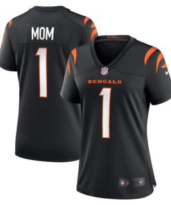 Number 1 Mom Cincinnati Bengals Nike Women's Game Jersey - Black