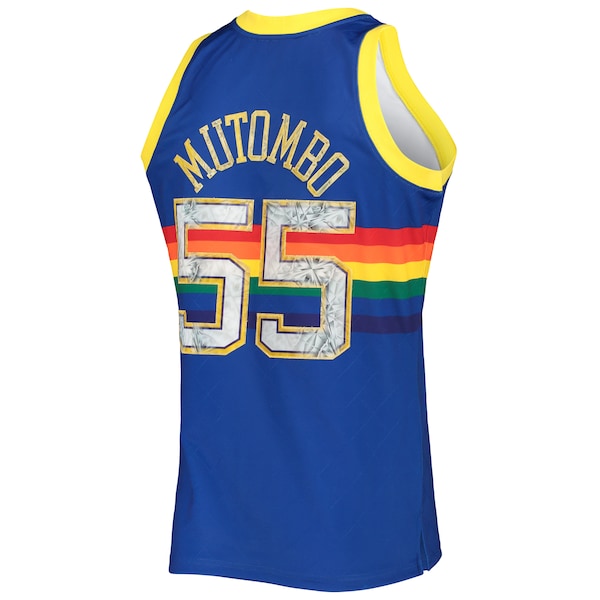 Dikembe Mutombo Denver Nuggets 1996/97 Hardwood Classics NBA 75th Anniversary Diamond Swingman Jersey - Royal - Image 3