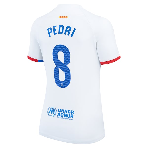 Pedri Barcelona Nike Women's 2023/24 Away Replica Jersey - White - Image 3