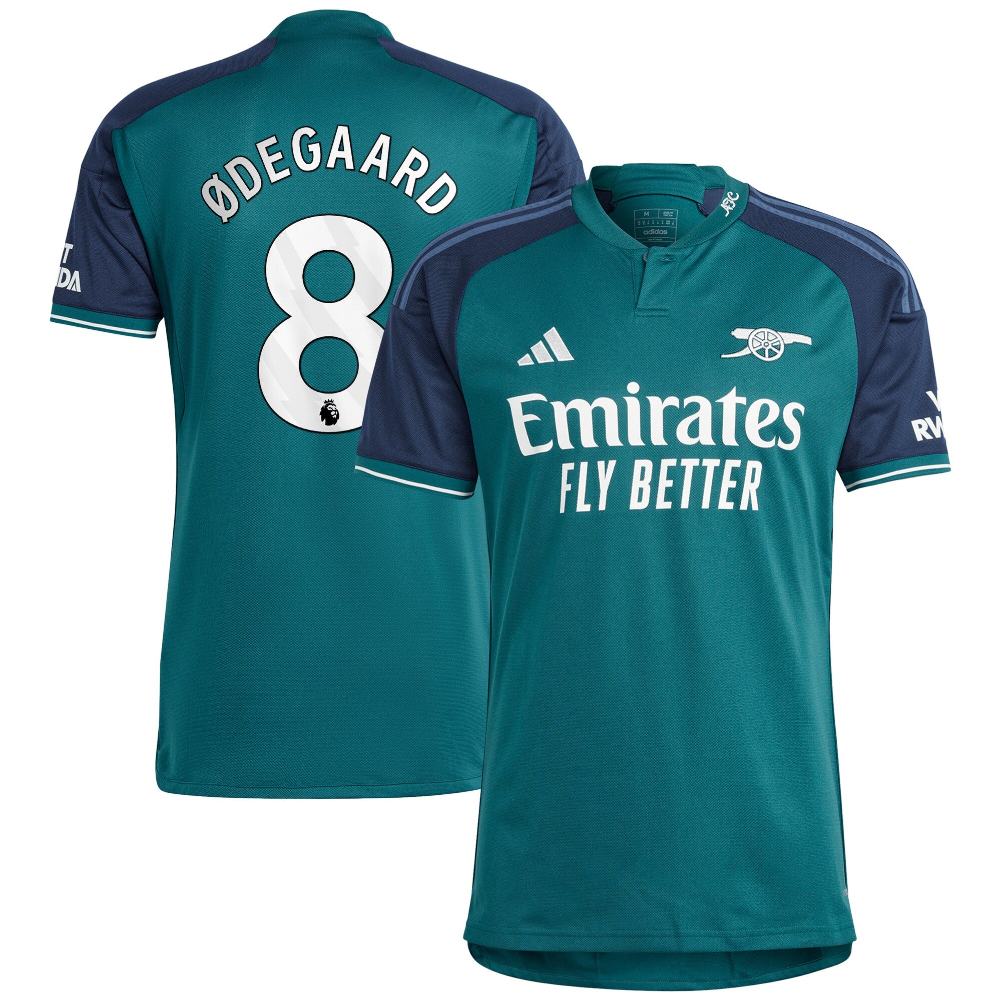 Martin Odegaard Arsenal adidas 2023/24 Away Replica Player Jersey - Yellow/Green - Image 6