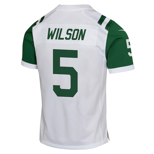 Garrett Wilson New York Jets Nike Youth Classic Alternate Game Jersey - White - Image 3