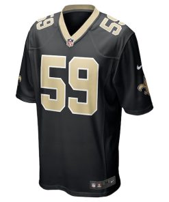 Alternative view of Jordan Willis New Orleans Saints Nike Team Game Jersey -  Black