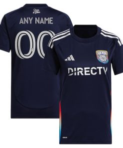 San Diego FC adidas Women's 2025 State of Flow Replica Custom Jersey - Navy