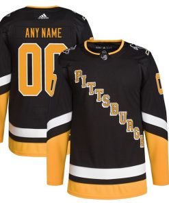Pittsburgh Penguins adidas  Alternate 2021/22 Primegreen Authentic Custom Jersey - Black