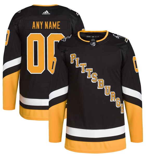 Pittsburgh Penguins adidas Alternate 2021/22 Primegreen Authentic Custom Jersey - Black