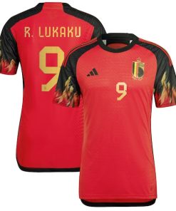 Romelu Lukaku Belgium National Team adidas 2022/23 Home Authentic Jersey - Red