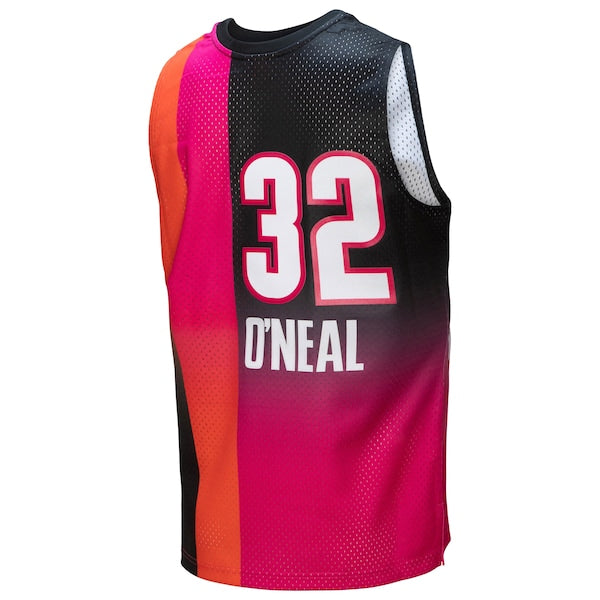 Shaquille O'Neal Miami Heat 2005/06 Hardwood Classics Fadeaway Swingman Player Jersey - Pink/Black - Image 3