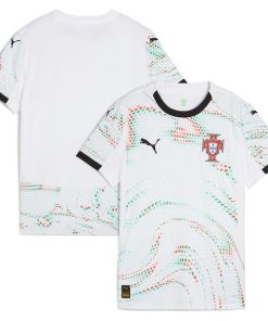 Alternative view of Portugal National Team Puma Women's 2025 Away Replica Jersey - White/Red