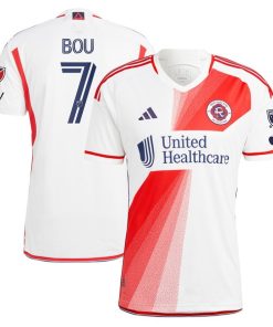 Gustavo Bou New England Revolution adidas 2024 Defiance Authentic Jersey - White