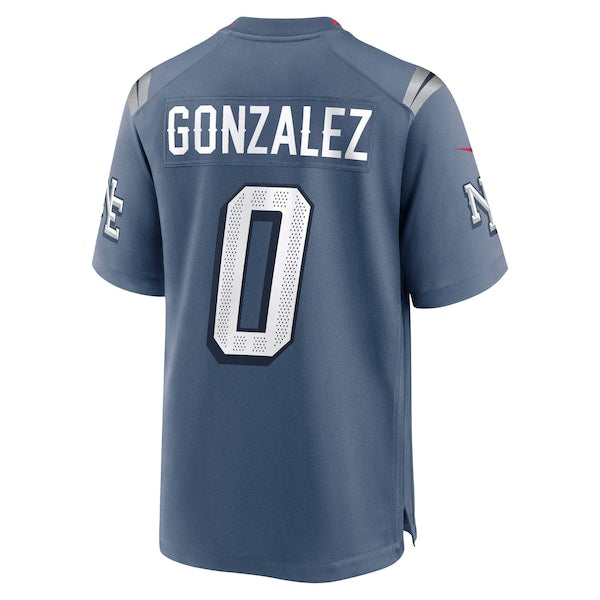 Christian Gonzalez New England Patriots Nike 2025 Rivalries Collection Game Jersey - Storm Blue - Image 3