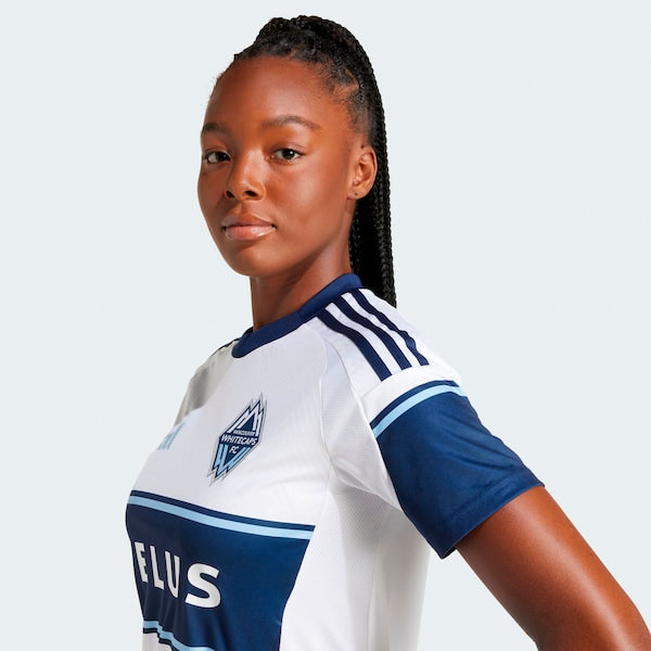 Vancouver Whitecaps FC adidas Women's 2025 The Peak Replica Jersey - White - Image 6