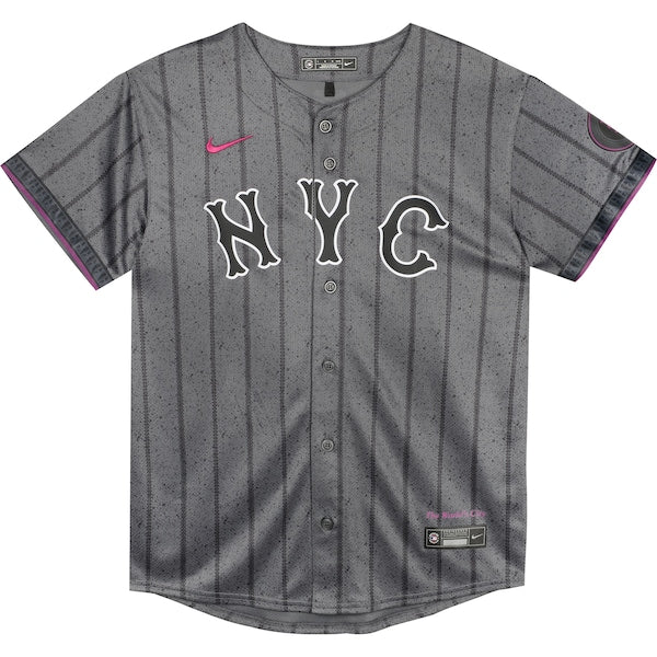Pete Alonso New York Mets Nike Preschool 2024 City Connect Limited Player Jersey - Graphite - Image 2