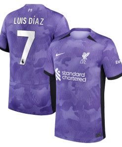 Luis Diaz Liverpool Nike 2023/24 Third Stadium Replica Player Jersey - Purple