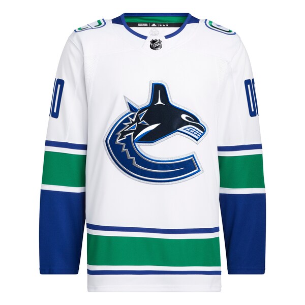 Vancouver Canucks adidas Away Primegreen Authentic Custom Jersey - White - Image 2