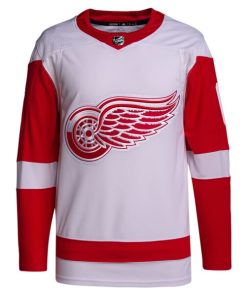 Alternative view of Detroit Red Wings adidas  Away  Primegreen Authentic Custom Jersey - White