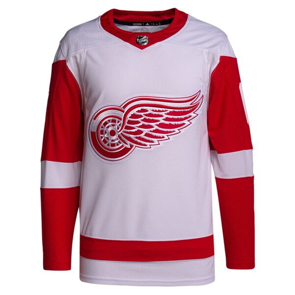 Detroit Red Wings adidas Away Primegreen Authentic Custom Jersey - White - Image 2