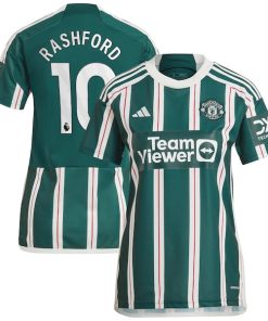 Marcus Rashford Manchester United adidas Women's 2023/24 Away Replica Player Jersey - Green/Red